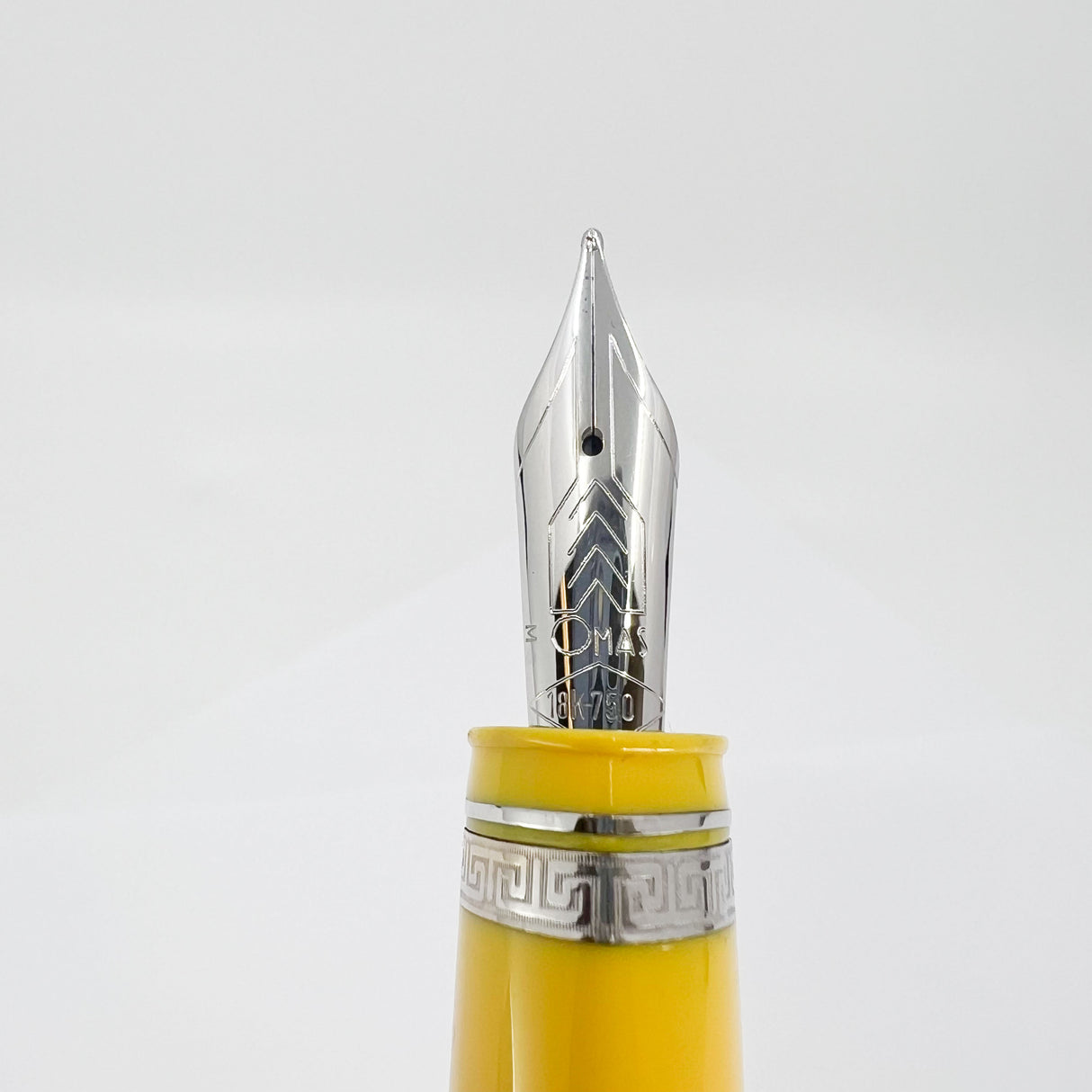 OMAS Yellow 360 Triangulated Fountain Pen - Semi-Flex Medium 18kt Gold Nib