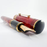 Wahl-Eversharp Decoband Oversize Red Cosmos Fountain Pen - Flexible Medium 14kt Gold Nib