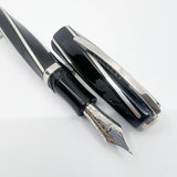 Visconti First Generation Black Divina Oversize Fountain Pen - Flexible Medium 23K Palladium Nib
