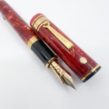 Wahl-Eversharp Decoband Oversize Red Cosmos Fountain Pen - Flexible Medium 14kt Gold Nib