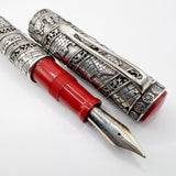 OMAS Jerusalem 3000 Limited Edition Sterling Silver Fountain Pen (1996) - Medium 18kt Gold Nib