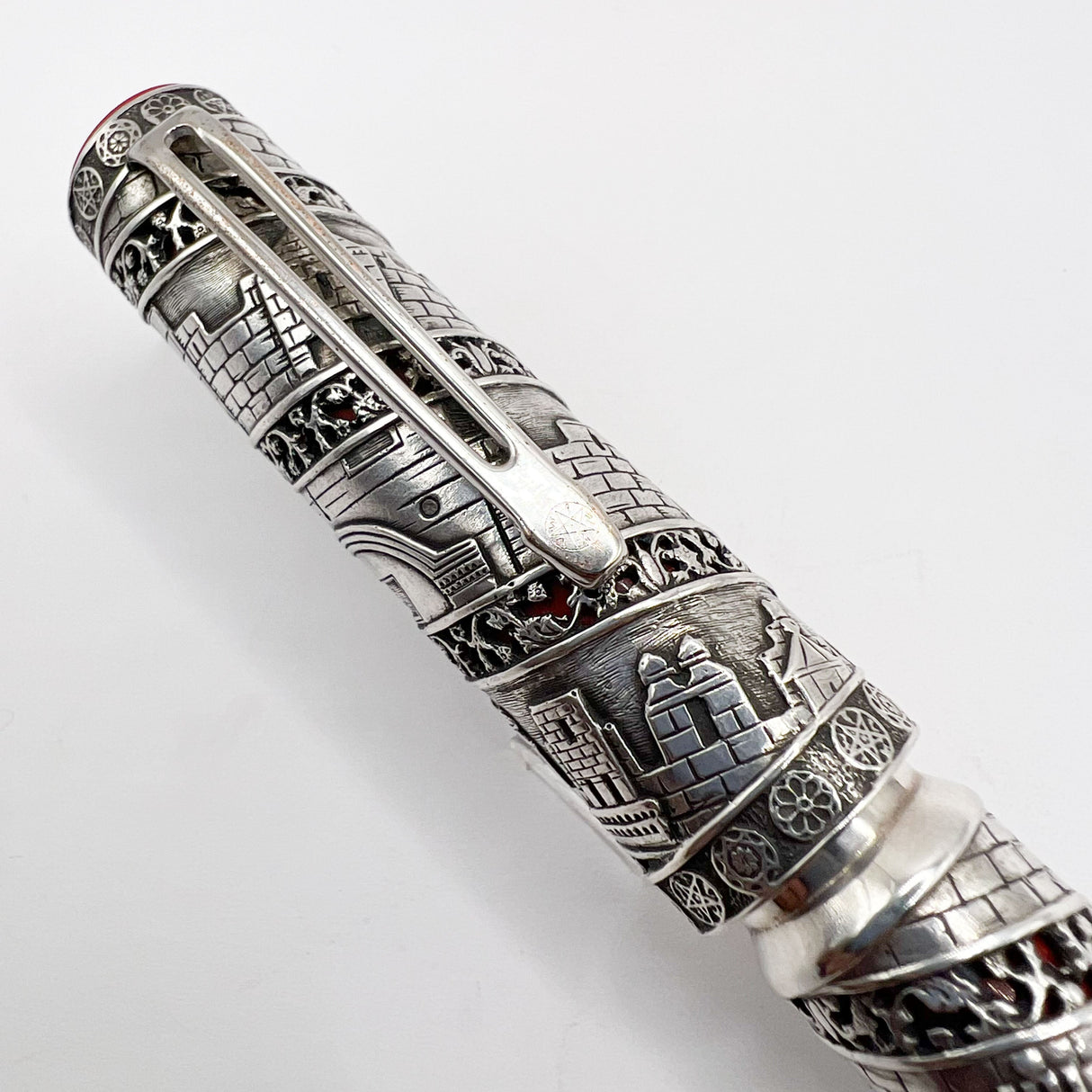 OMAS Jerusalem 3000 Limited Edition Sterling Silver Fountain Pen (1996) - Medium 18kt Gold Nib