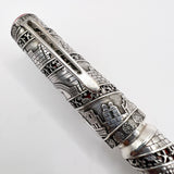 OMAS Jerusalem 3000 Limited Edition Sterling Silver Fountain Pen (1996) - Medium 18kt Gold Nib