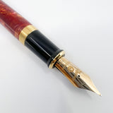 Wahl-Eversharp Decoband Oversize Red Cosmos Fountain Pen - Flexible Medium 14kt Gold Nib