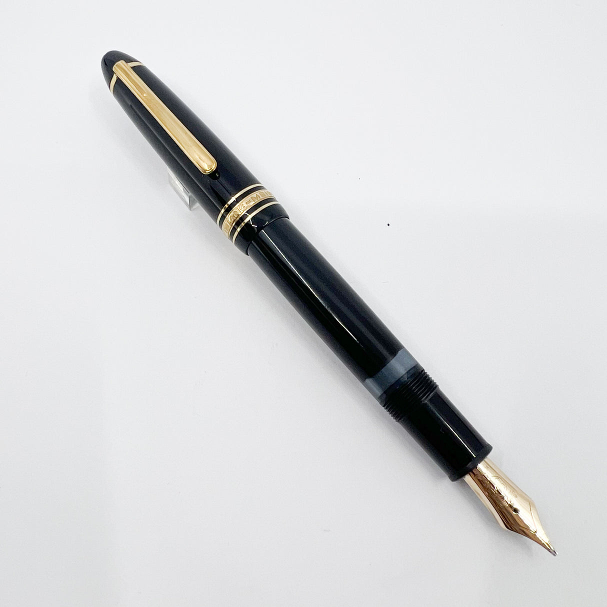Montblanc Meisterstuck Black Resin #146 LeGrand Fountain Pen  - Flexible  Broad 14kt Gold Nib