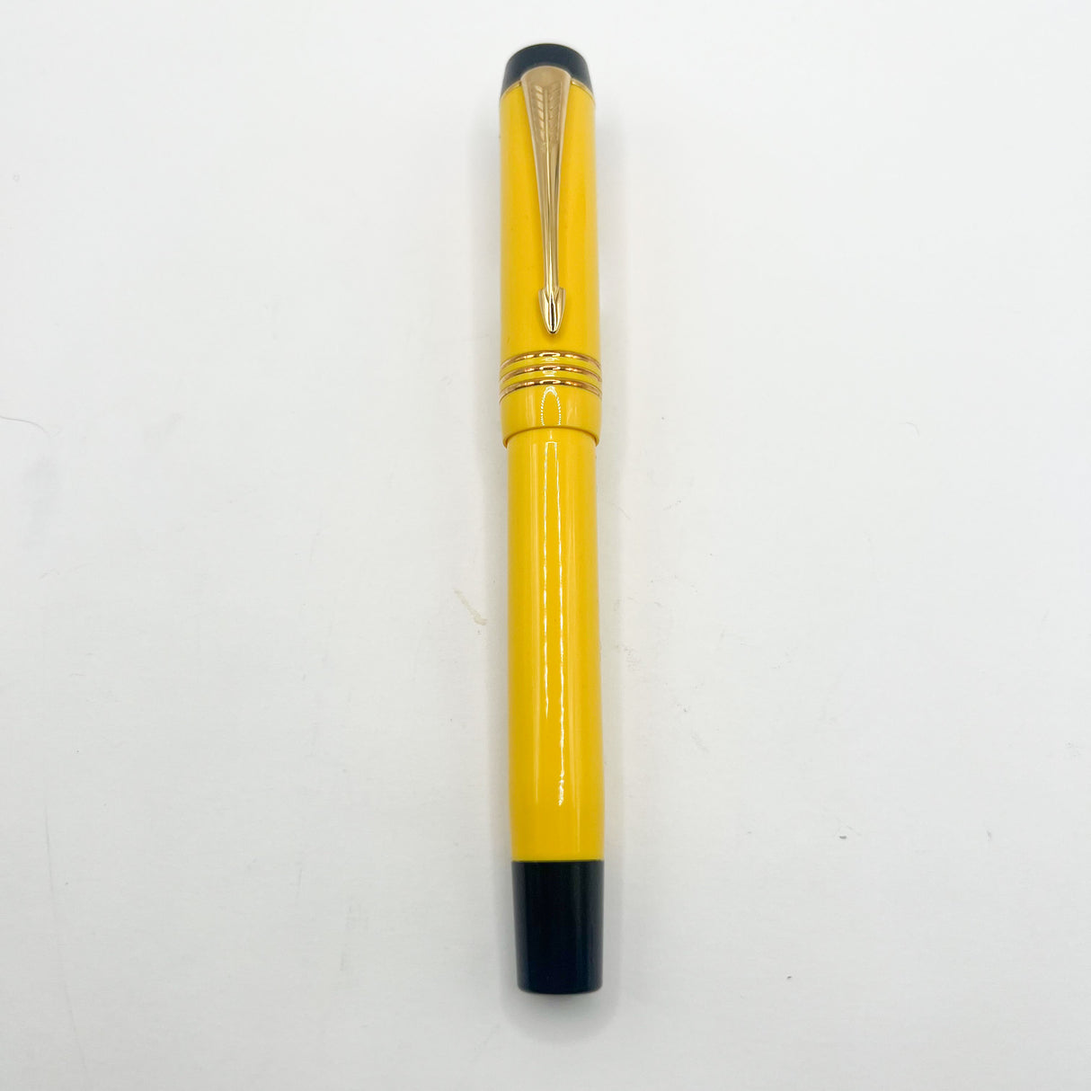 Parker Duofold Centennial Mandarin Yellow Limited Edition Fountain Pen (1995) - Medium 18kt Gold Nib