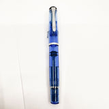 Pelikan M205 Light Blue Transparent Fountain Pen - Italic Nib
