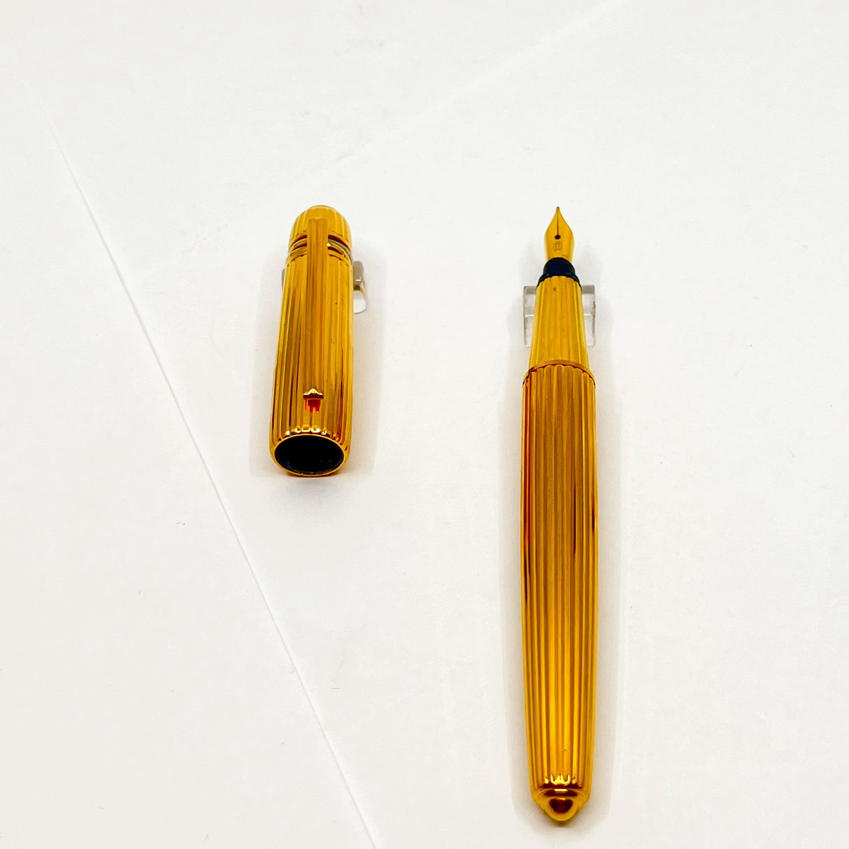 Cartier Pasha Gold-Plated Fluted Fountain Pen