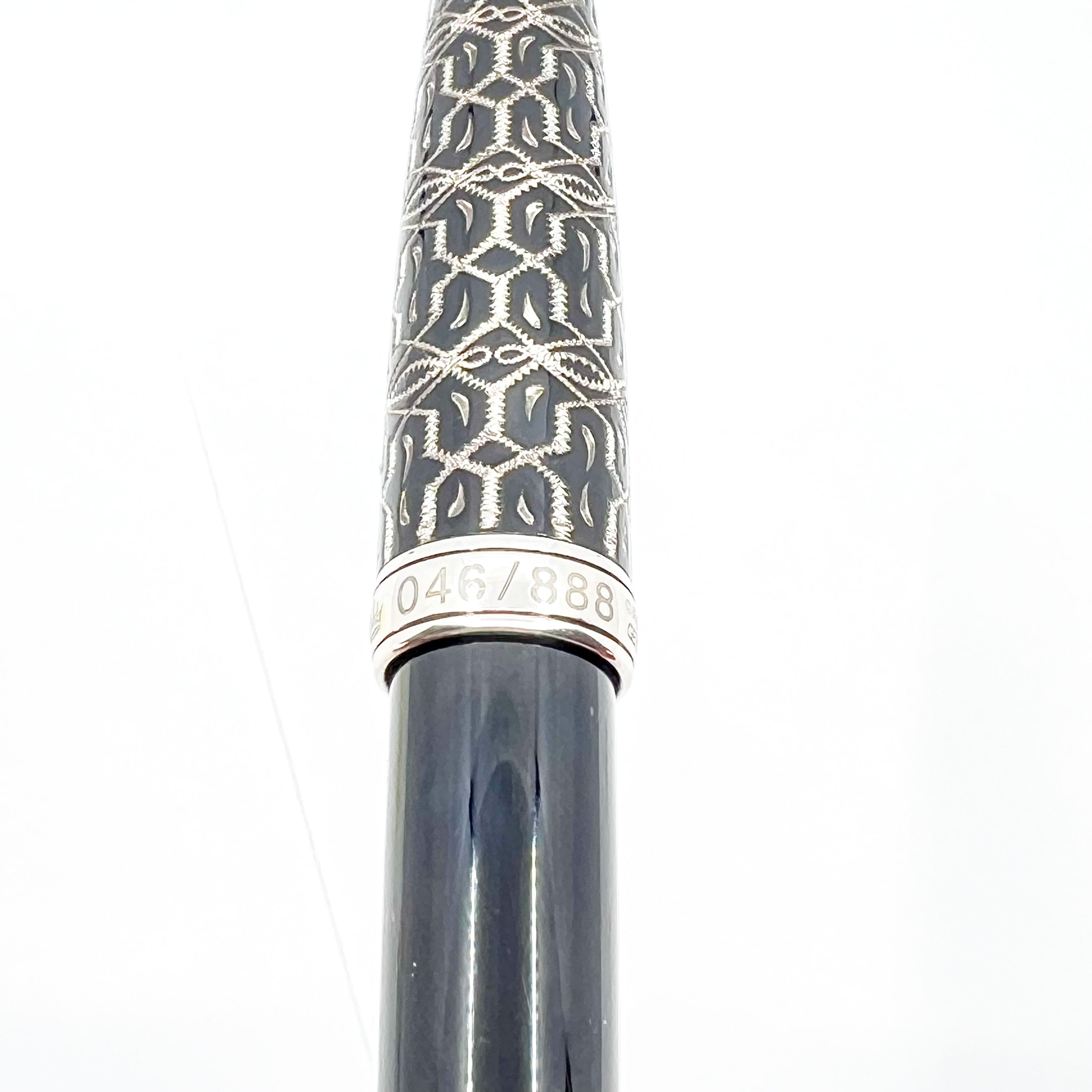 その他 KRONE FOUNTAIN PEN Sterling silver 925 Krone Monarch Sterling Silver & Black Enamel Limited Edition
