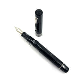 OMAS Senior Paragon Gray Perla Celluloid Fountain Pen - Broad 18kt Gold Nib