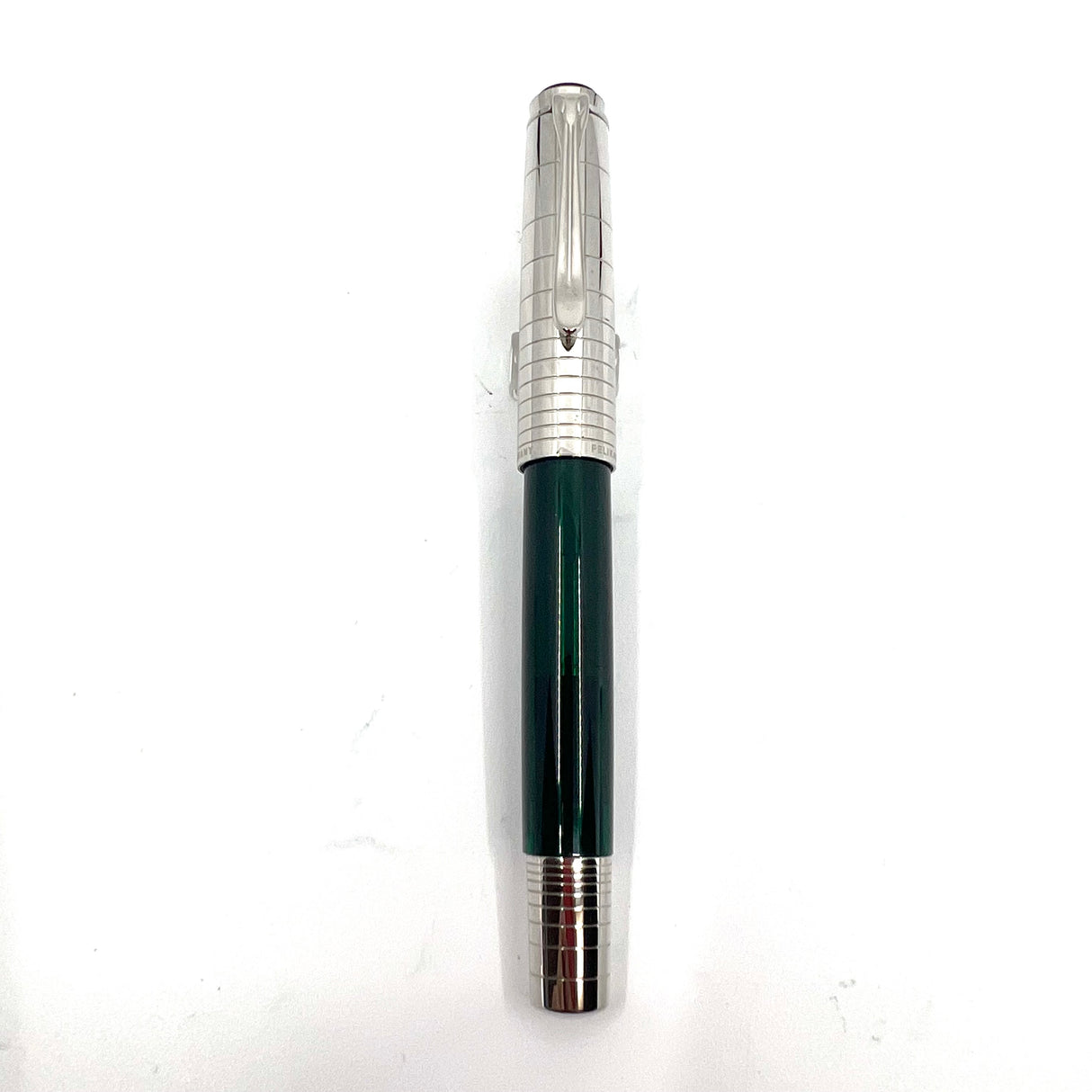 Pelikan R425 Sterling Silver Cap/Endcap Rollerball/Green Translucent Barrel