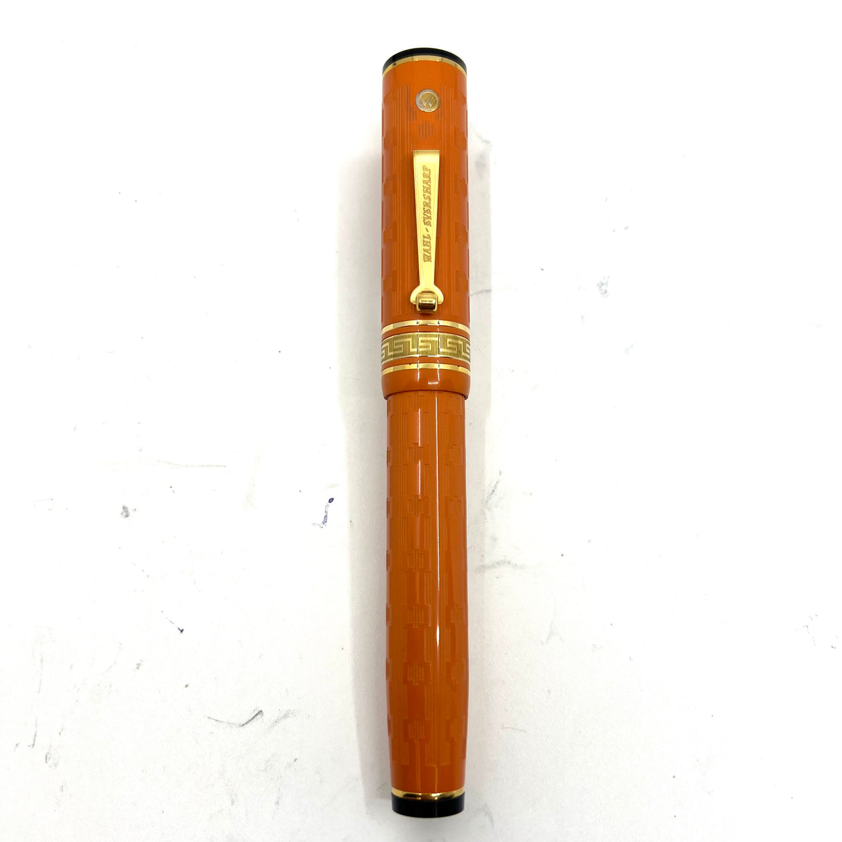 Wahl-Eversharp Decoband  Gatsby Orange Chased Ebonite Fountain Pen