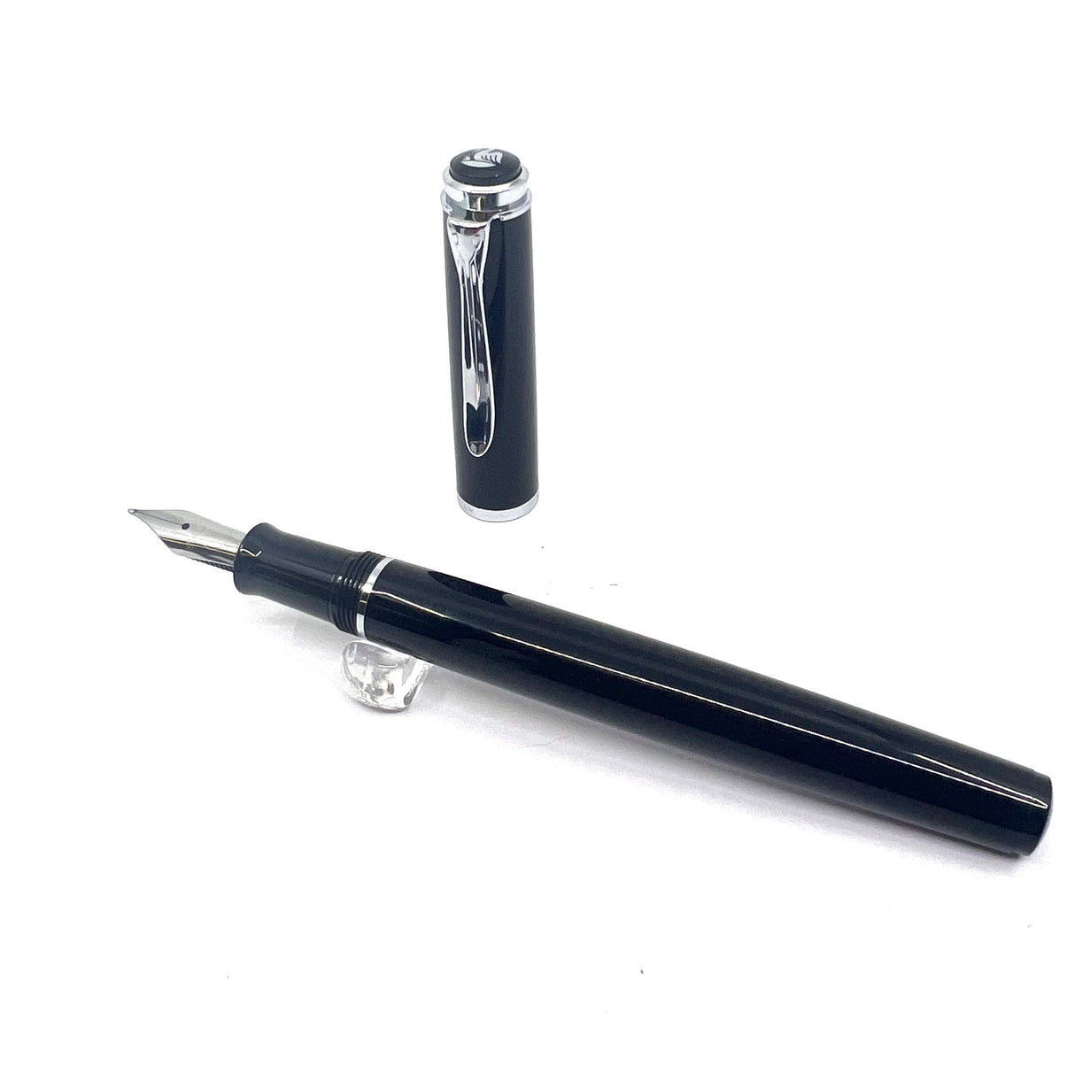 Pelikan P205 Cartridge-Fill Black Fountain Pen   - Medium Stainless Steel Nib