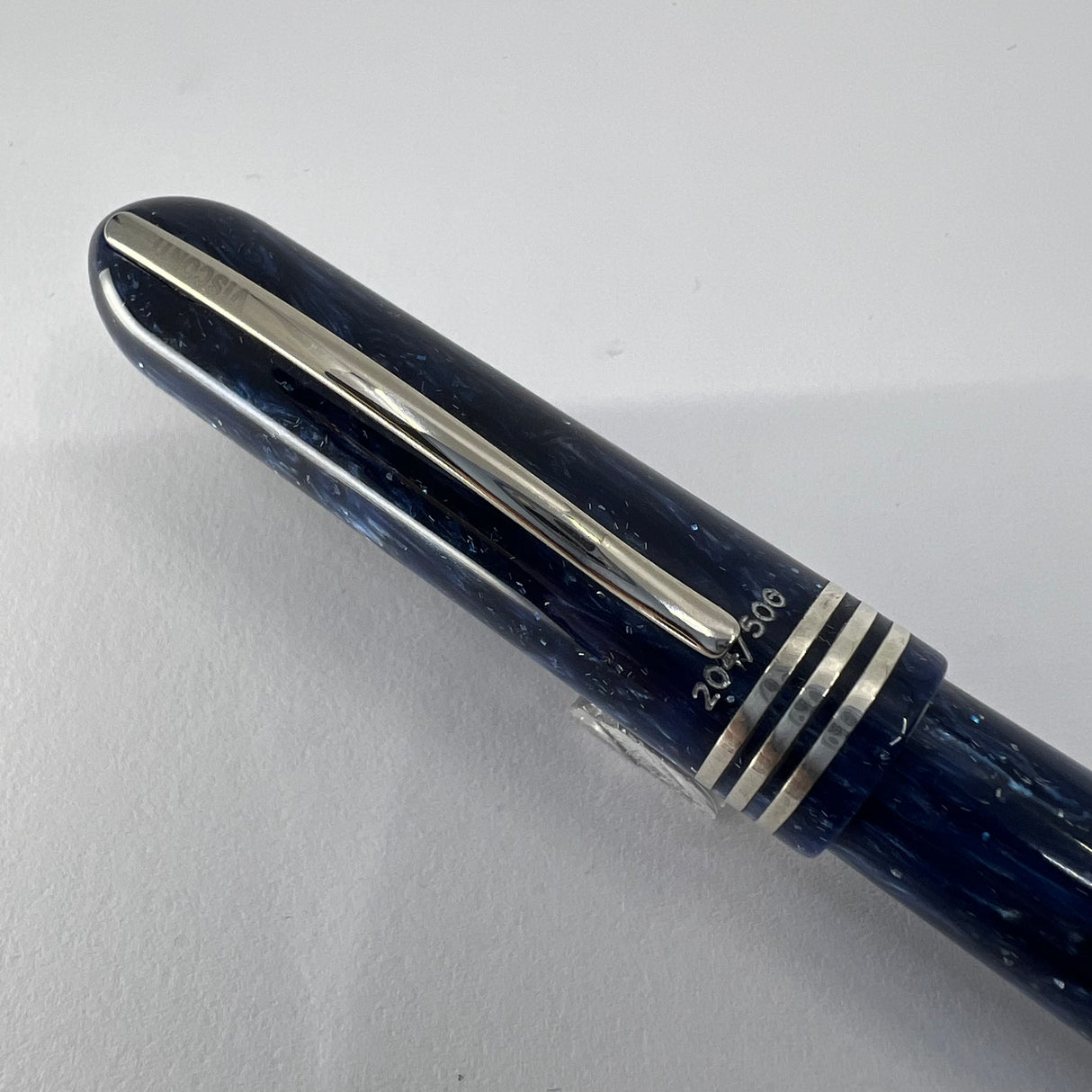 Visconti Amigdala "You & Me" Blue Marbled Limited Edition Fountain Pen  - Fine 14kt Gold  Nib