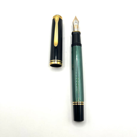 Pelikan M800 Black/Green Striped Fountain Pen