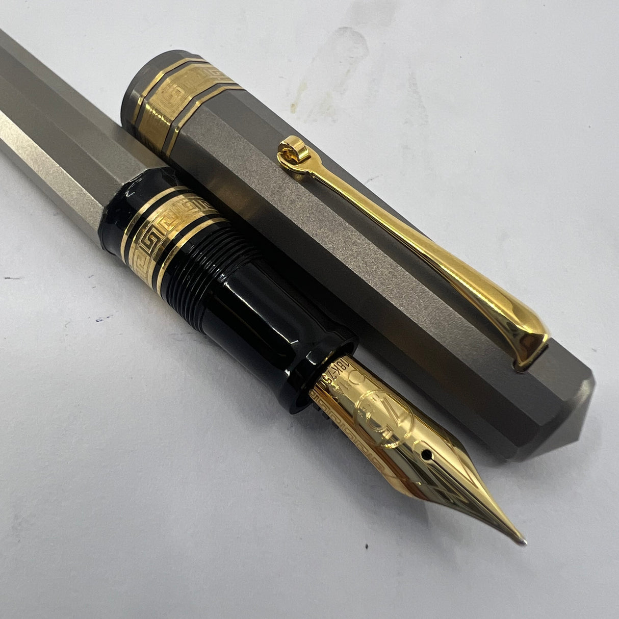 OMAS T-2 Titanium 75th Anniversary Limited Edition Fountain Pen  - Medium 18kt Gold  Nib