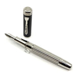 Pelikan M7005 Majesty Fountain Pen - Black Cap/Sterling  Silver Barrel