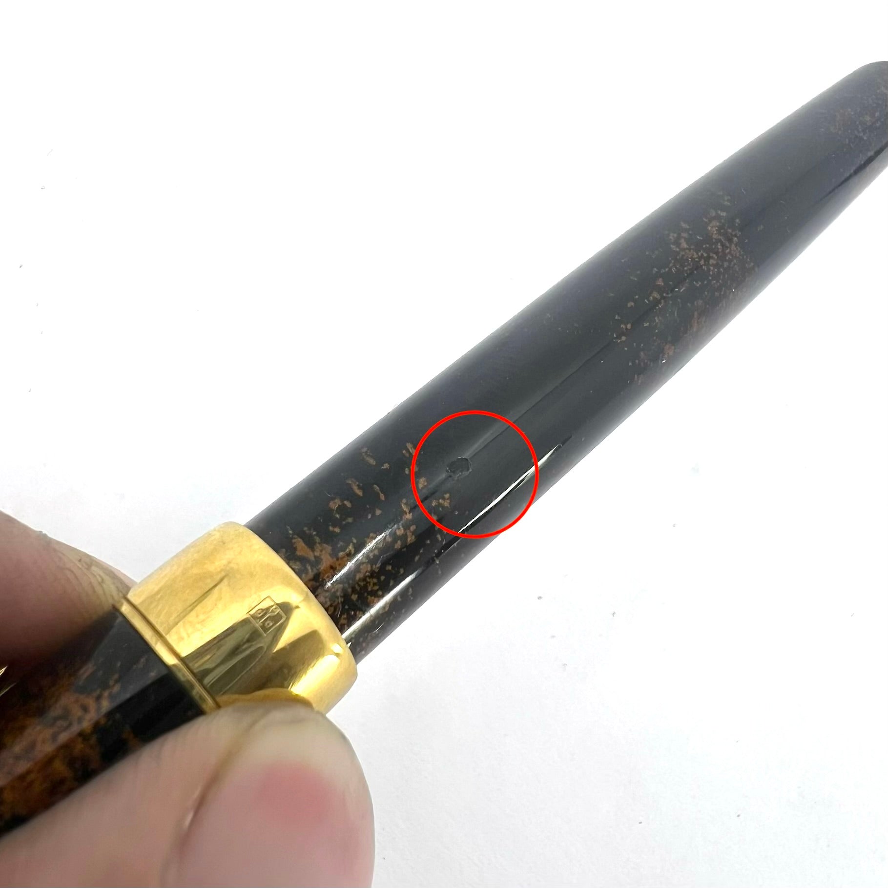 Parker Sonnet Chinese Laque Vision Fonce/Dark Brown & Gold Flecks
