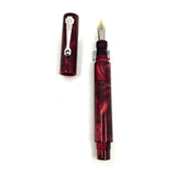 Marlen Eclisse Marbled Black & Lustrous Red Fountain Pen