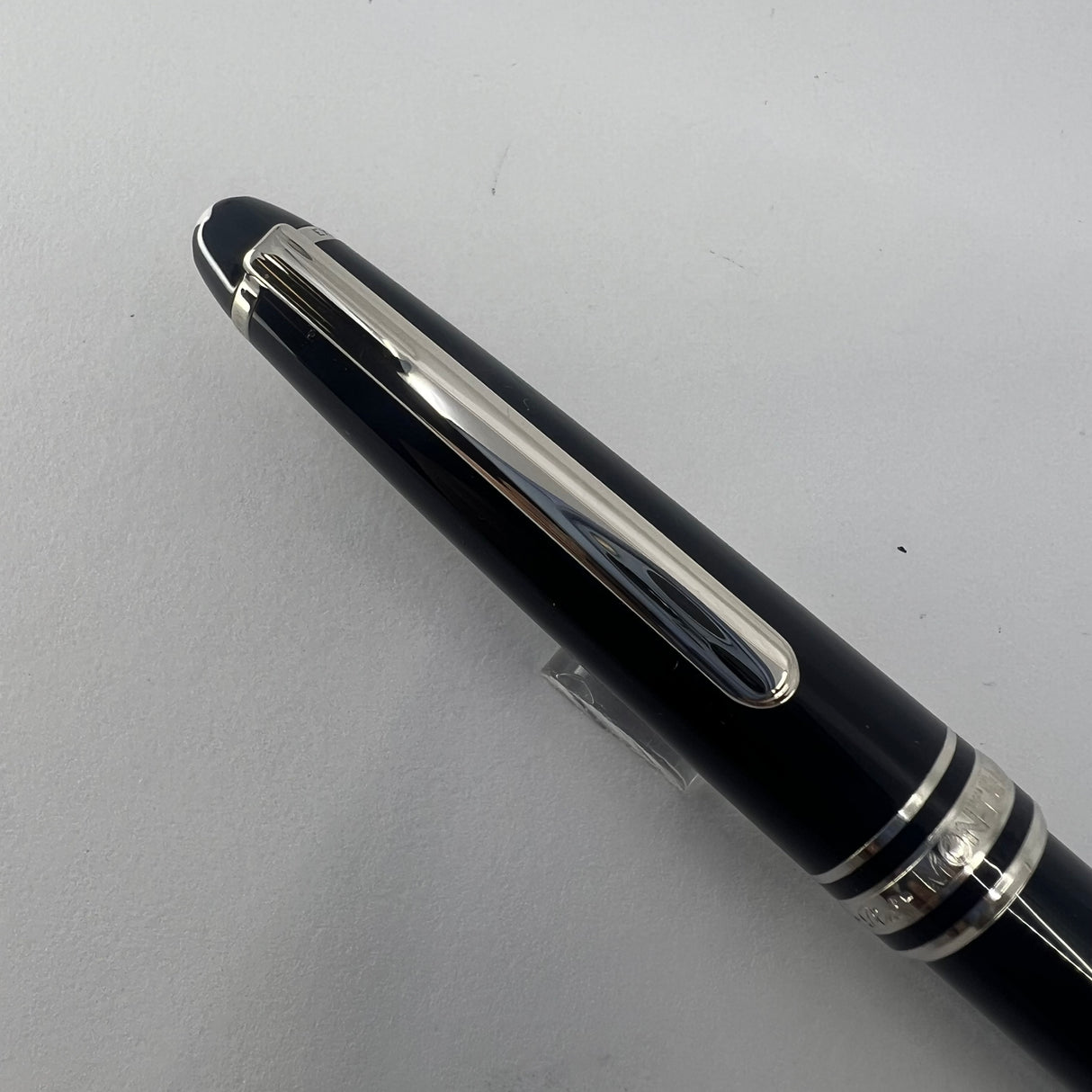 Montblanc Meisterstuck Classique #P164 Black Resin Ballpoint Pen - Platinum-Plated Trim