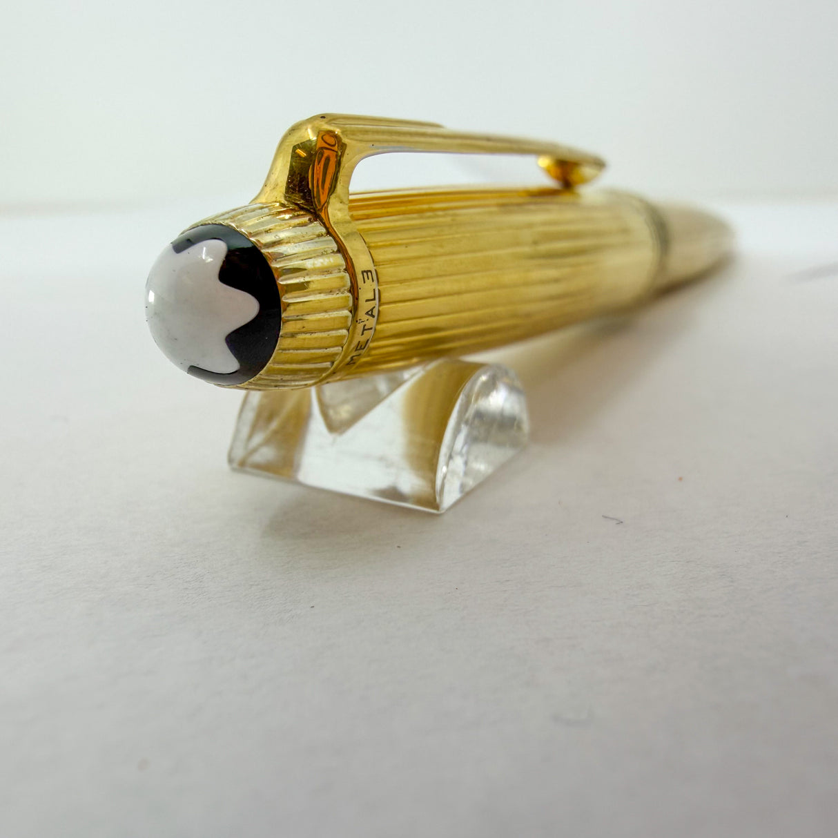 Montblanc Solitaire Pinstriped Gold Vermeil #164 Ballpoint Pen