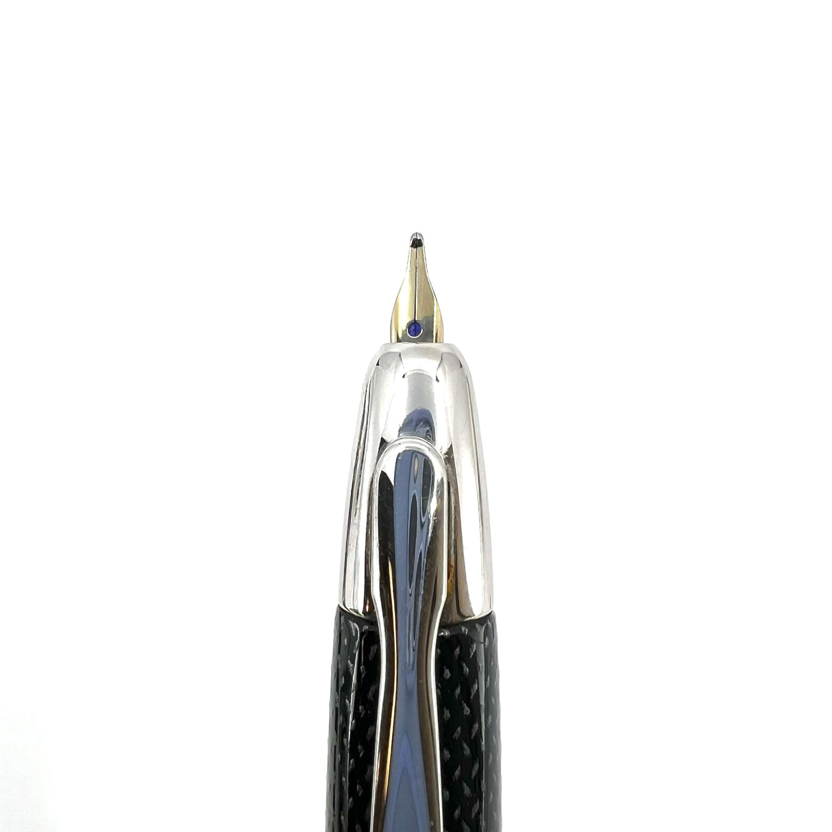 Pilot Black Carbonesque Vanishing Point Fountain Pen   - Broad 14kt Gold Nib