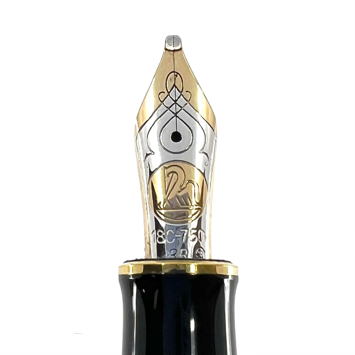 Pelikan M800 Early Blue Striped Fountain Pen with Rare 3B "Triple Broad" Semi-Flex 18kt Gold "PF" Nib