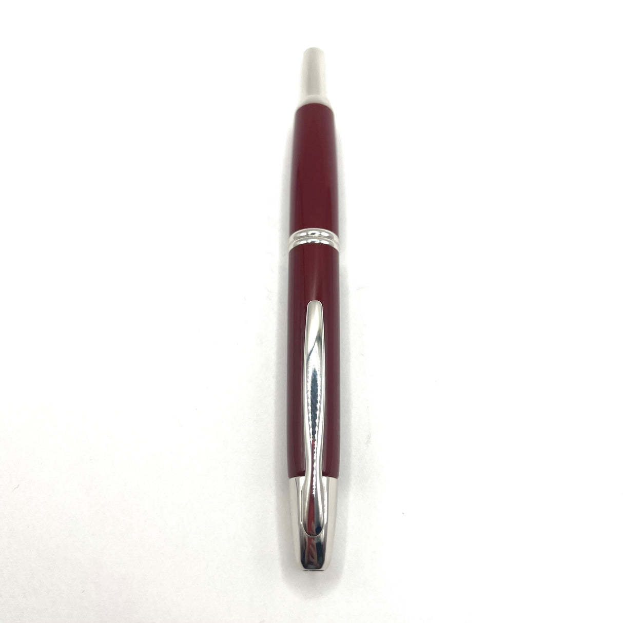 Pilot Burgundy Red & Chrome Vanishing Point Fountain Pen- Medium 18kt Gold Nib