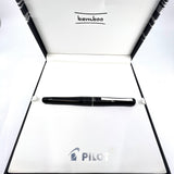 Pilot-Namiki Black Lacquered Bamboo Metal Oversized Fountain  Pen - Broad 14kt Gold Nib