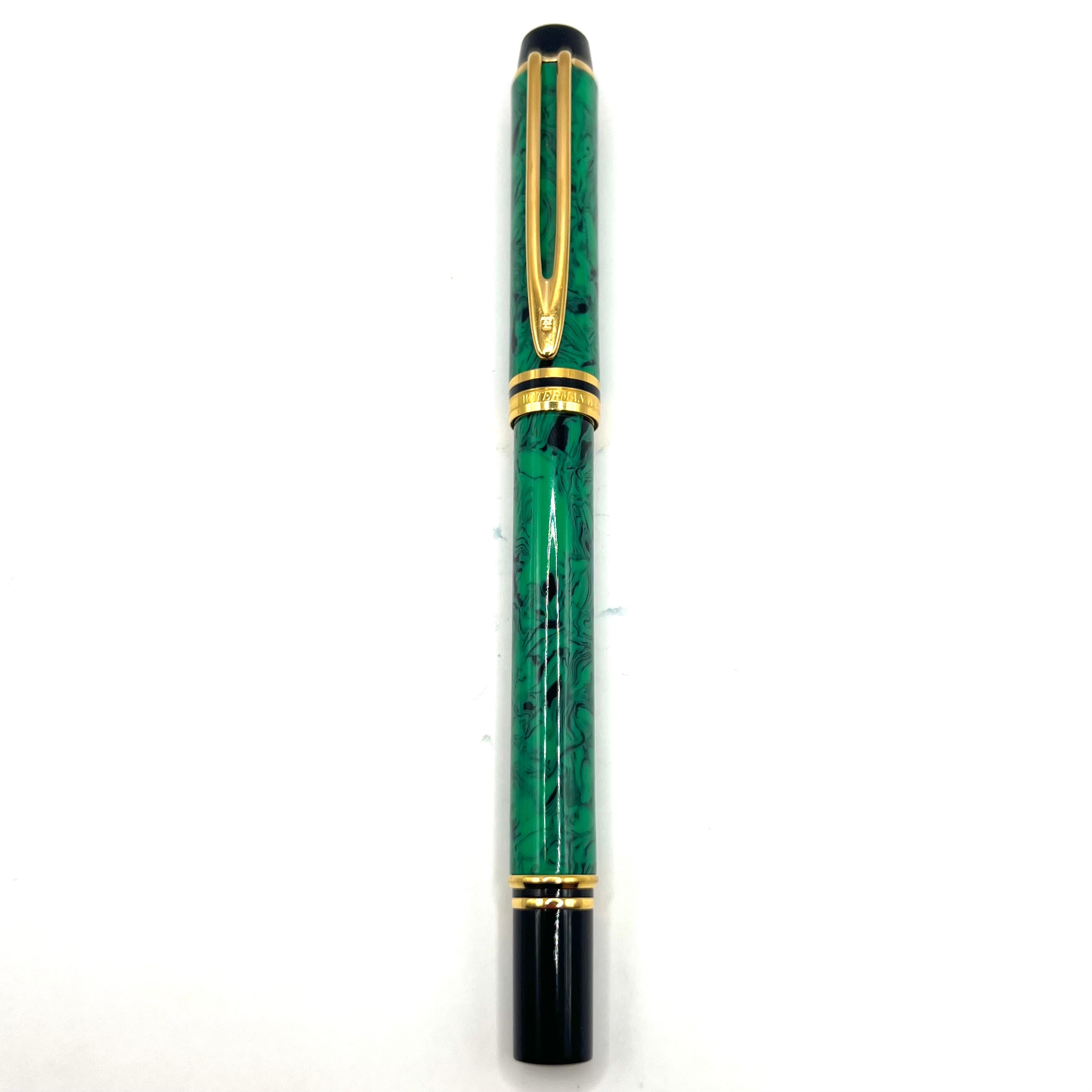 waterman19772001ページ Waterman Rhapsody Le Man Jade Green Ripple Rollerball - RARE