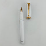 Aurora Ipsilon White Resin Gold trim - Fountain Pen