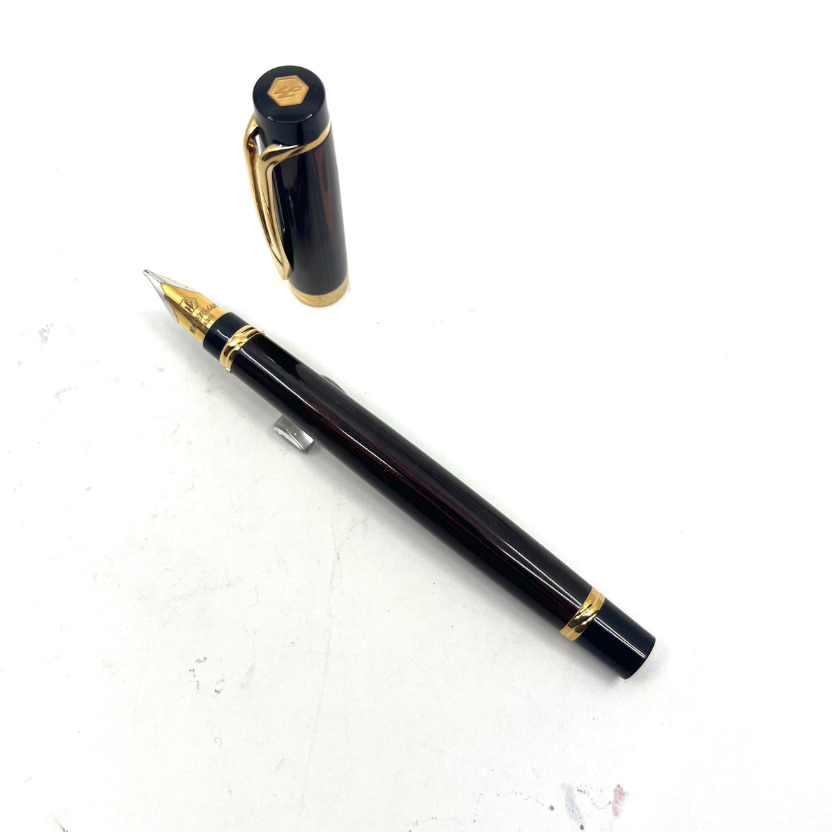 Waterman Liaison Brown Woodgrain Ebonite Fountain Pen