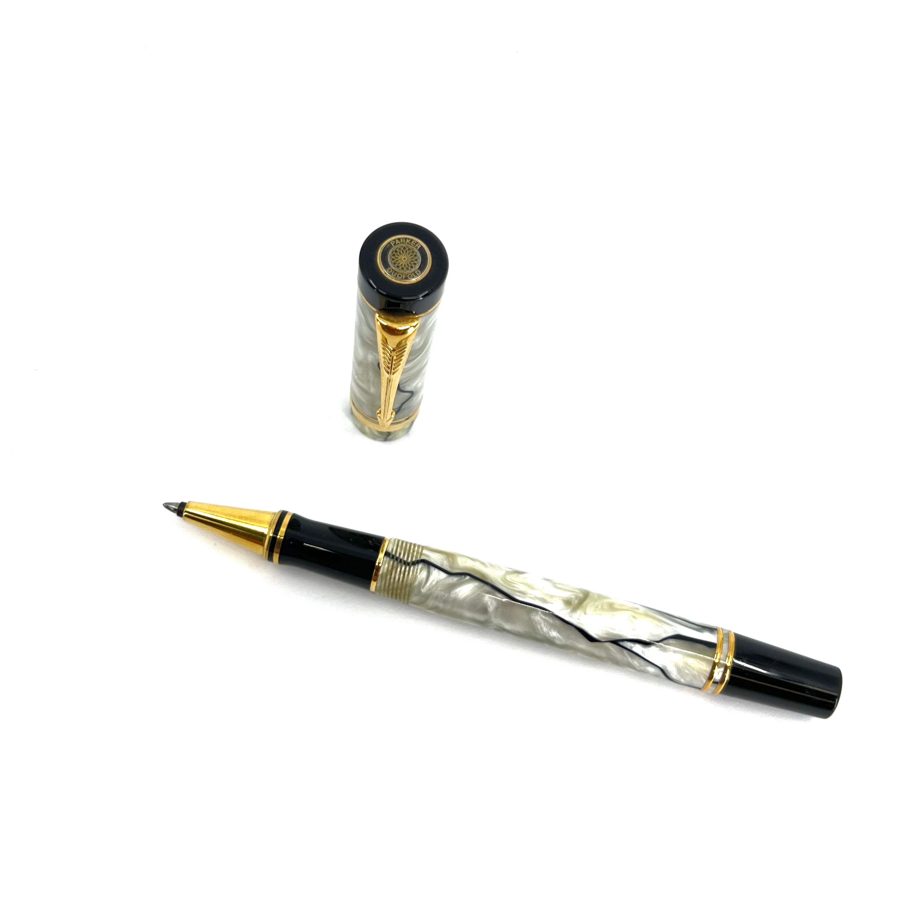 H*N様 PARKER DUO FOLD ROLLER BALL PEN Parker Duofold Pearl and Black Rollerball Pen-Montgomery