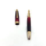 Montblanc Meisterstuck Solitaire Burgundy Lacquer Calligraphy LeGrand Fountain Pen - Firm Medium 18kt Gold Nib