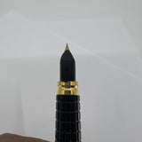 Waterman Exclusive Burgundy & Black Marble Lacquered Fountain  Pen - Fine 18kt Gold  Nib