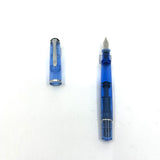 Pelikan M205 Light Blue Transparent Fountain Pen - Fine Stainless Steel Nib