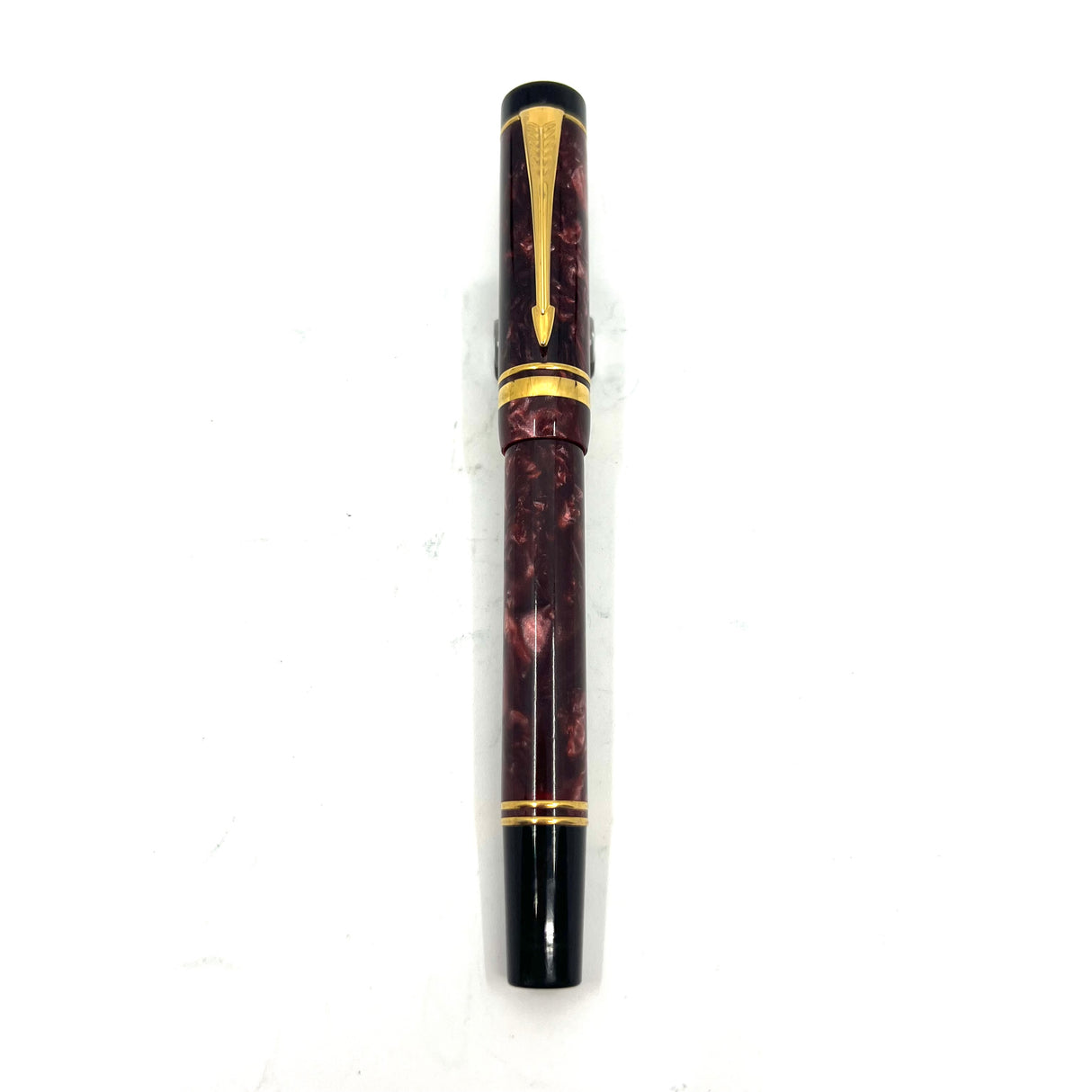 Parker Duofold Marbled Maroon Rollerball (1990)