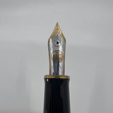 Pelikan Souveran M1000 Green Striped Barrel/Black Cap Fountain Pen - Medium 18kt Gold "PF" Nib