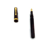 Visconti Manhattan Ruby Red Celluloid Fountain Pen - Circa 1996 - Fine 18kt Gold Nib