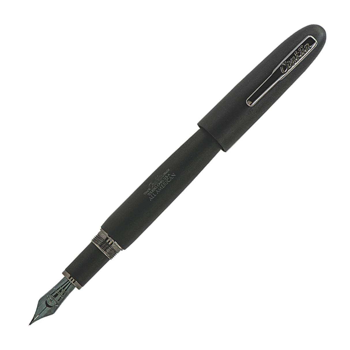 Conklin All American Matte Black Black & Gunmetal - Fountain Pen