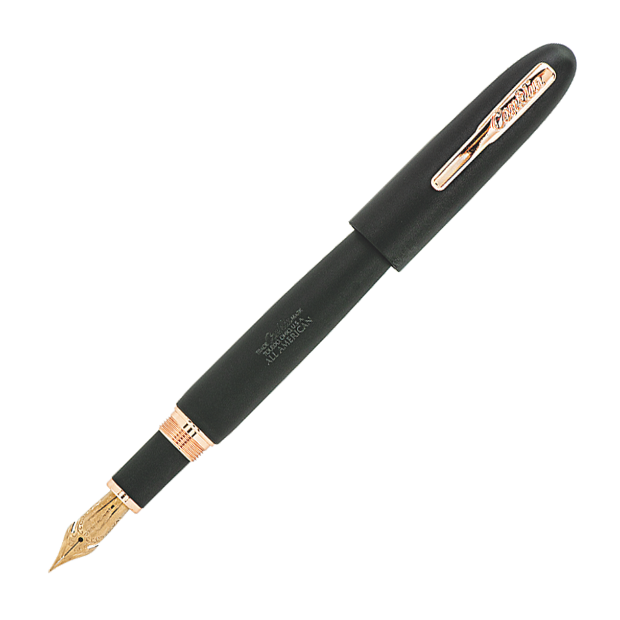 Conklin All American Matte Black Black & Rose Gold - Fountain Pen