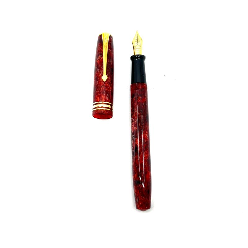 Conway Stewart Lustrous Marbled Scarlet Fountain Pen