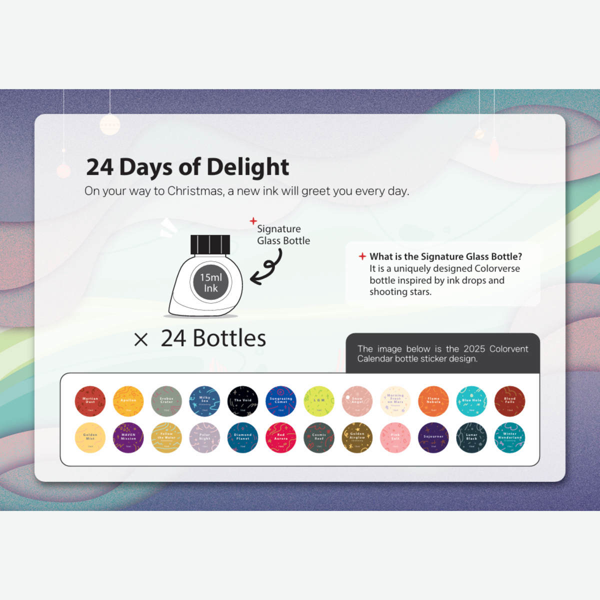 COLORVENT CALENDAR 2026 24 Ink Gift Set Collection