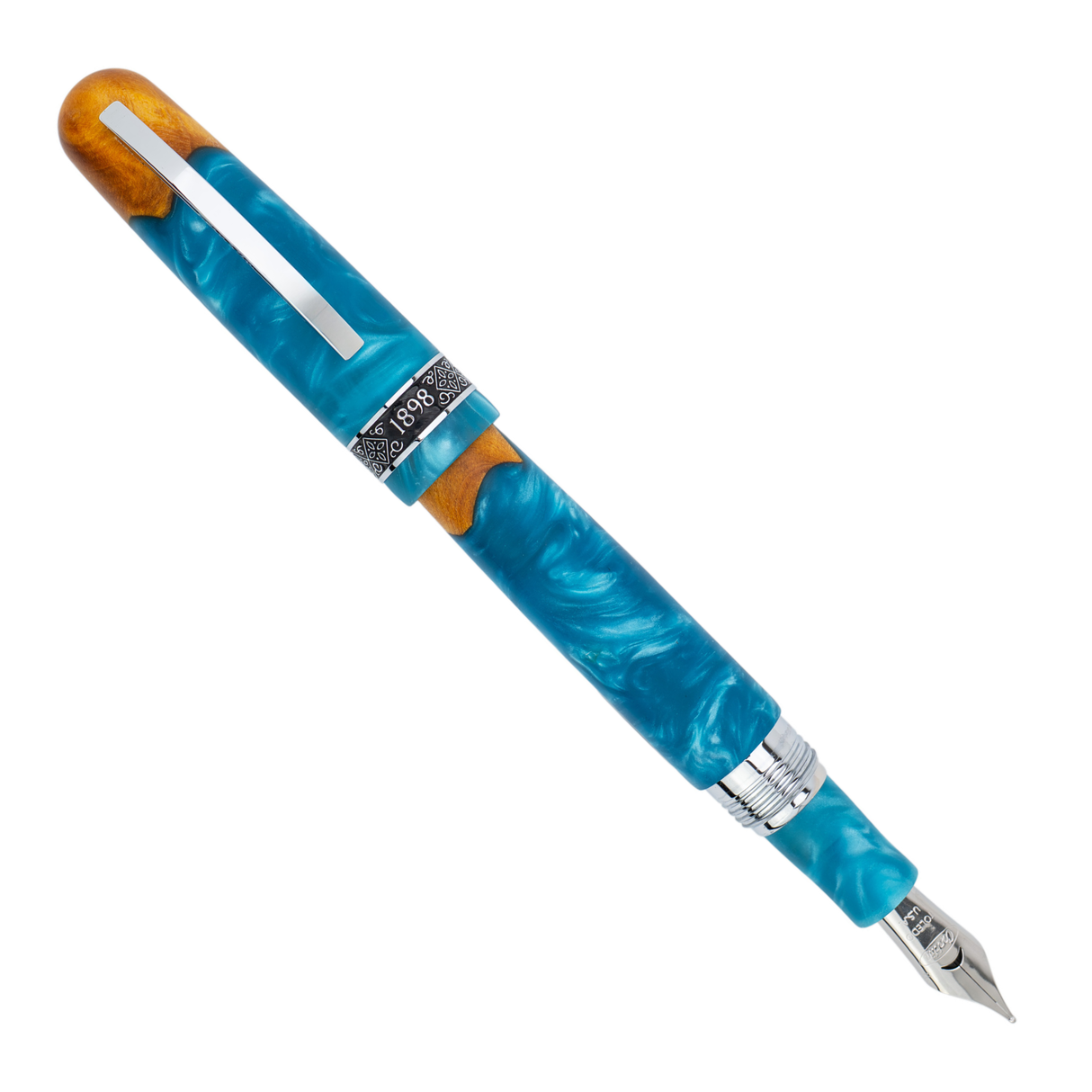 Conklin 1898 Spectra Fusion BLUE CHROME TRIM Fountain Pen Collection