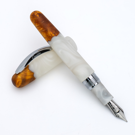 Conklin 1898 Spectra Fusion White Chrome Trim Fountain Pen Collection