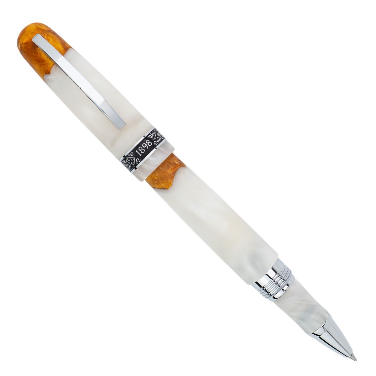 Conklin 1898 Spectra Fusion White Chrome Trim Rollerball – Fountain Pen ...