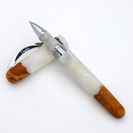 Conklin 1898 Spectra Fusion White Chrome Trim Rollerball Pen Collection