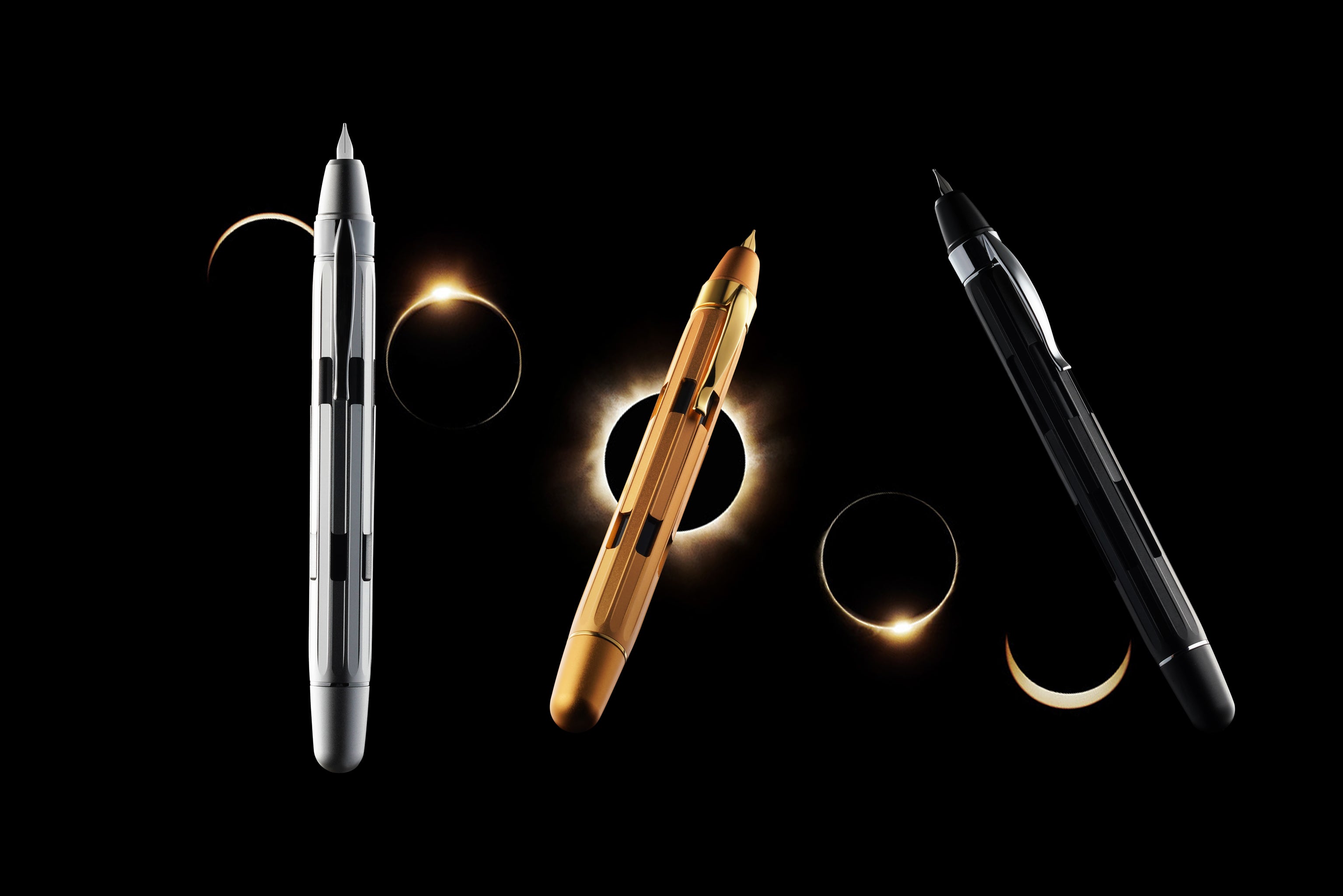 Nahvalur Eclipse Black Silver - Fountain Pen – Fountain Pen Hospital