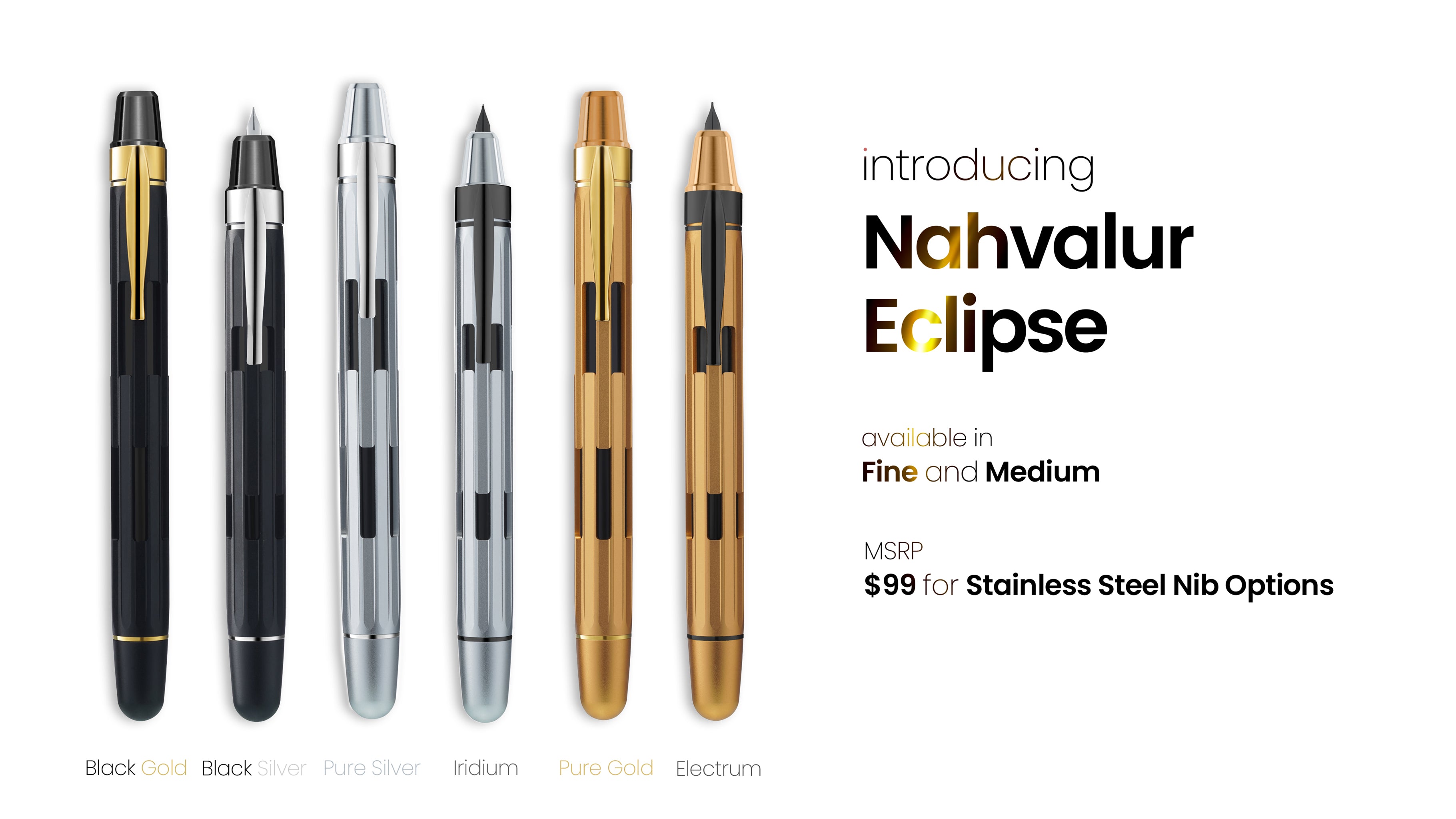 Nahvalur Eclipse Pure Gold - Fountain Pen – Fountain Pen Hospital