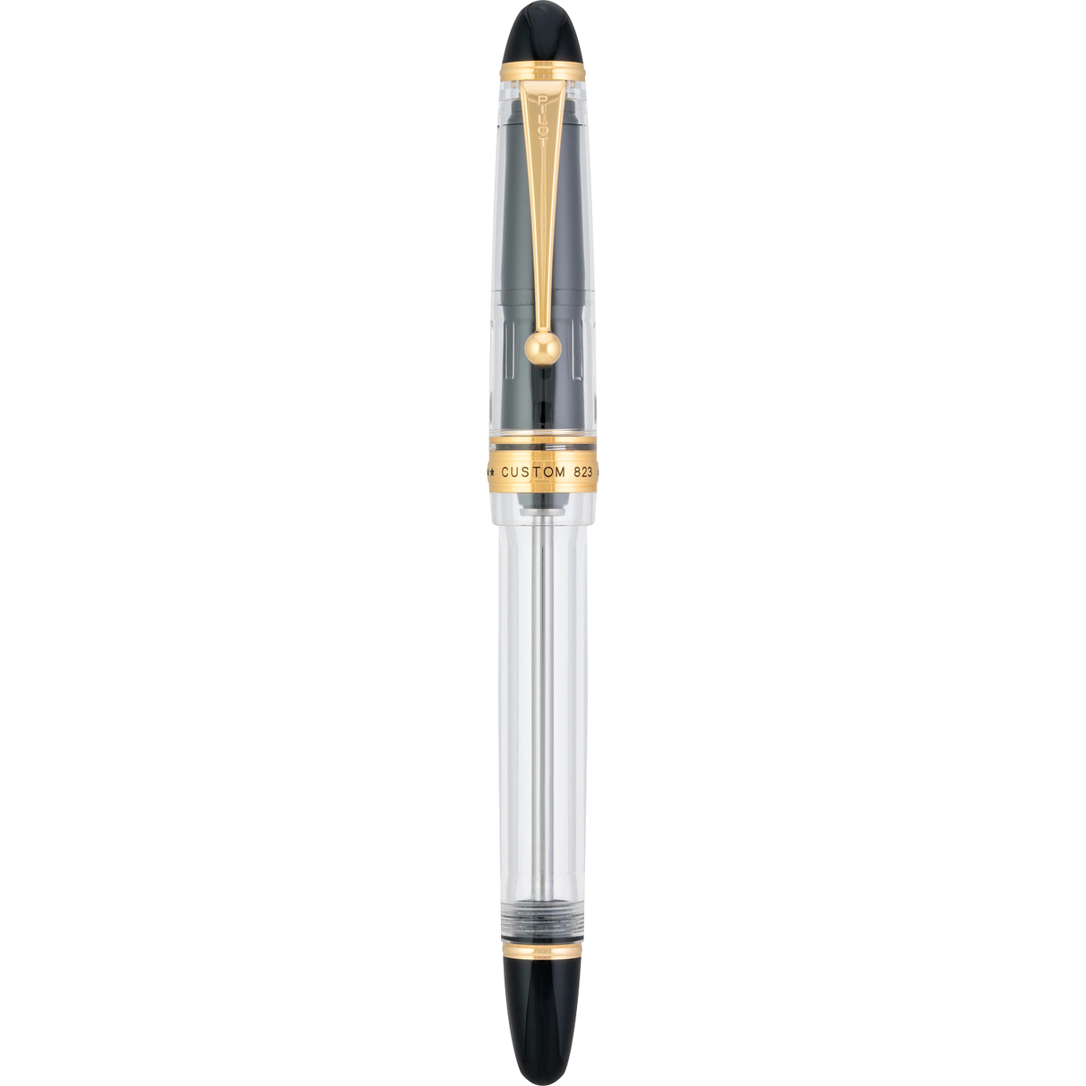 Custom 823 Clear Demonstrator Fountain Pen - Capped